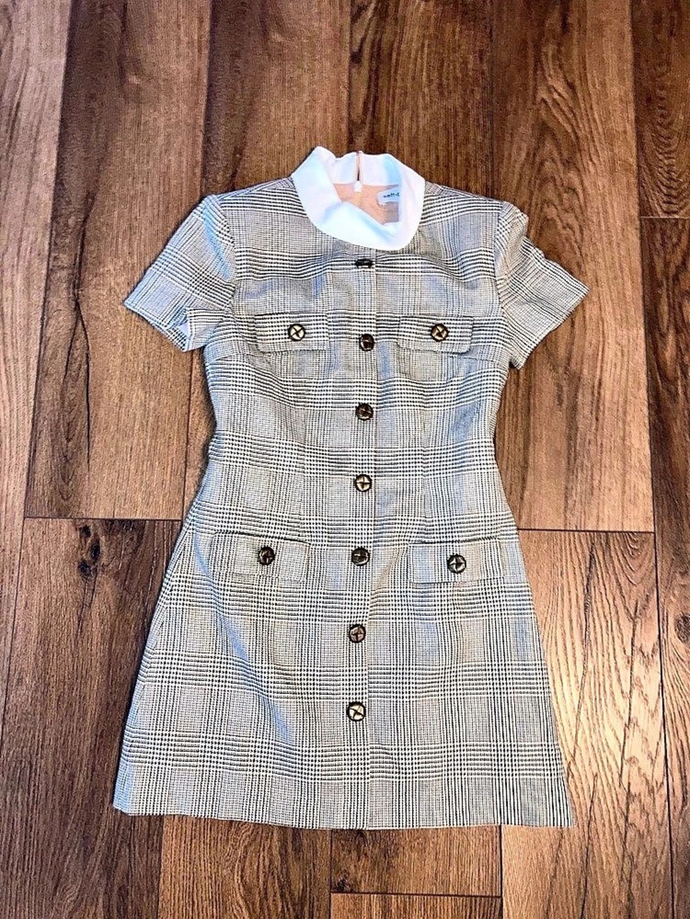 Self-portrait women’s plaid Dress with collar size 2 - Picture 2 of 6